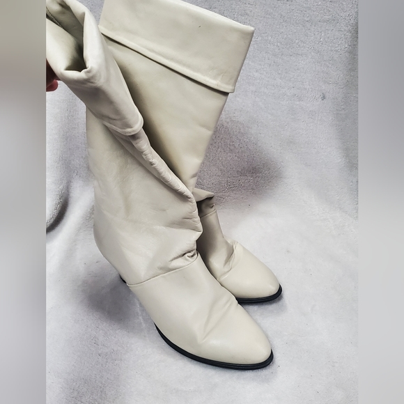 Joyce California Shoes Joyce California Vintage White Leather Boot